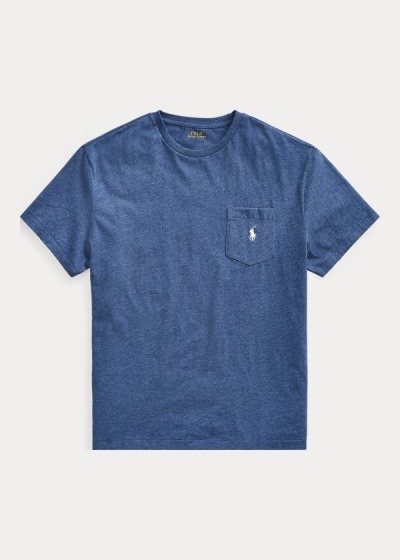 Playeras Polo Ralph Lauren Hombre Azules - Classic Fit Pocket - KPMUJ8546